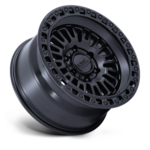 KMC KM554 AZTEC 17x8.5 Matte Black W/ Gloss Black Lip 6x135 0mm