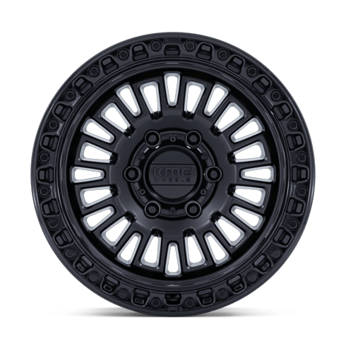 KMC KM554 AZTEC 17x8.5 Matte Black W/ Gloss Black Lip 6x135 0mm