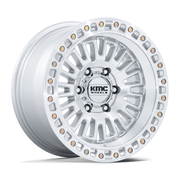 KMC KM554 AZTEC 17x8.5 Gloss Silver W/ Machined Face 6x135 25mm
