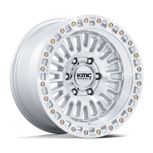 KMC KM554 AZTEC 17x8.5 Gloss Silver W/ Machined Face 6x135 25mm