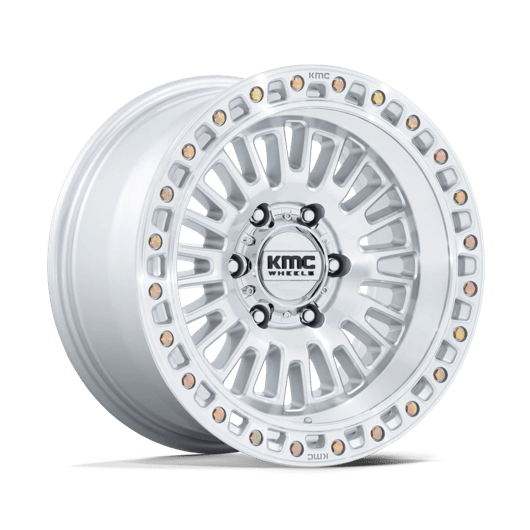 KMC KM554 AZTEC 17x8.5 Gloss Silver W/ Machined Face 6x135 0mm
