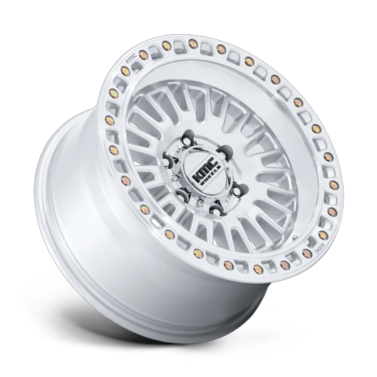KMC KM554 AZTEC 17x8.5 Gloss Silver W/ Machined Face 6x135 25mm