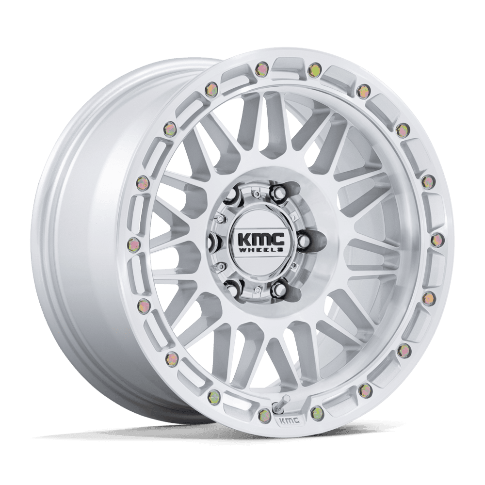 KMC KM555 ATTACK 18x9 Gloss Silver W/ Machined Face 6x135 0mm