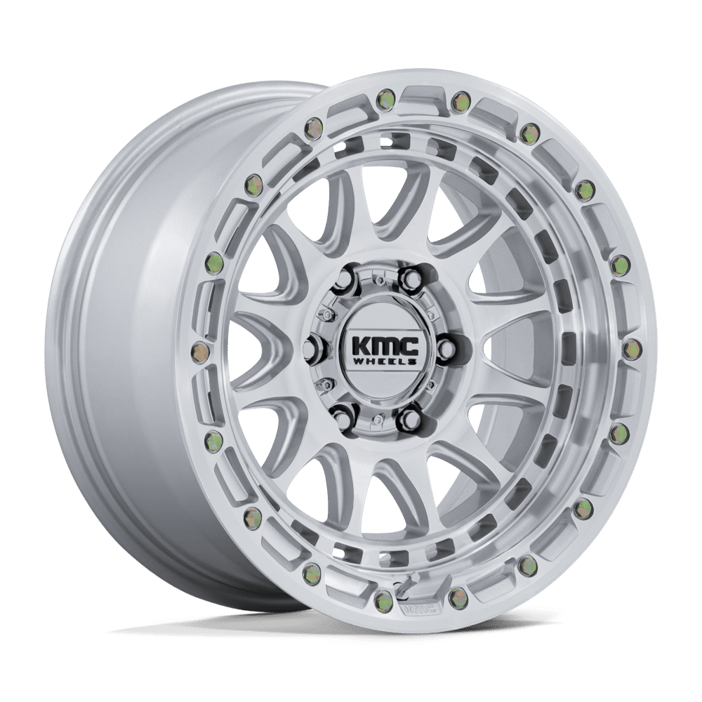 KMC KM556 CRUX 17x8.5 Gloss Silver W/ Machined Face 6x135 25mm