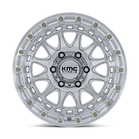 KMC KM556 CRUX 17x8.5 Gloss Silver W/ Machined Face 6x135 25mm