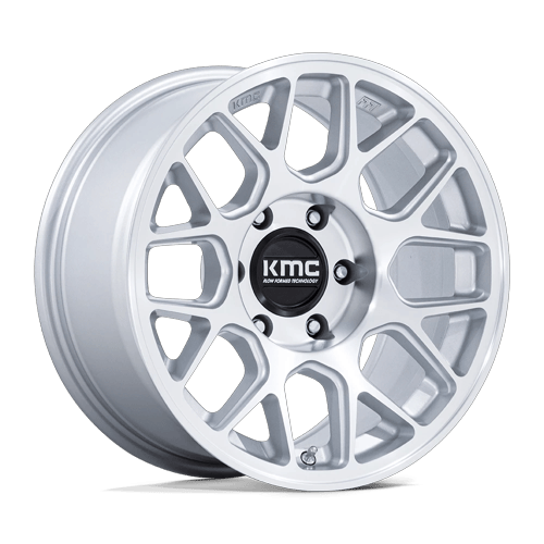 KMC KM730 HATCHET 17x8.5 Gloss Silver W/ Machined Face 6x135 0mm