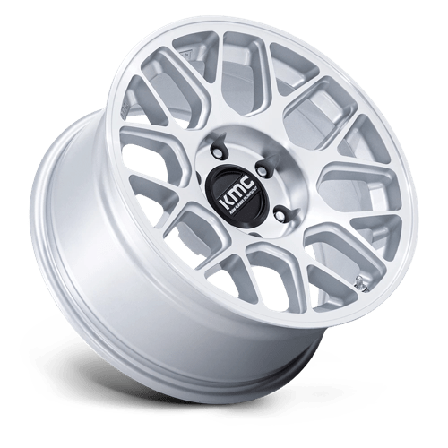 KMC KM730 HATCHET 17x8.5 Gloss Silver W/ Machined Face 6x135 25mm