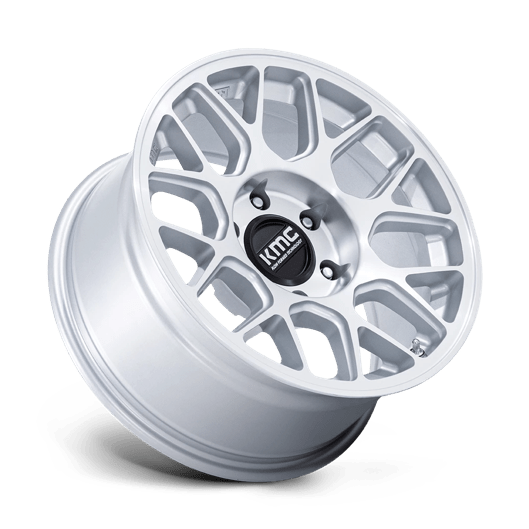 KMC KM730 HATCHET 17x8.5 Gloss Silver W/ Machined Face 6x135 0mm