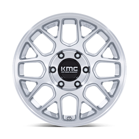 KMC KM730 HATCHET 17x8.5 Gloss Silver W/ Machined Face 6x135 0mm