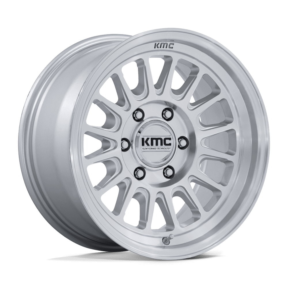 KMC KM733 IMPACT FFT 17x8.5 Gloss Silver W/ Machined Face 6x135 25mm