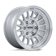 KMC KM733 IMPACT FFT 17x8.5 Gloss Silver W/ Machined Face 6x135 25mm
