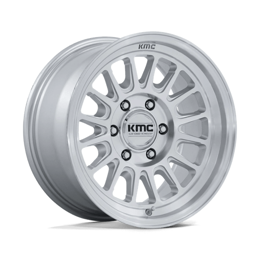KMC KM733 IMPACT FFT 17x8.5 Gloss Silver W/ Machined Face 6x135 25mm