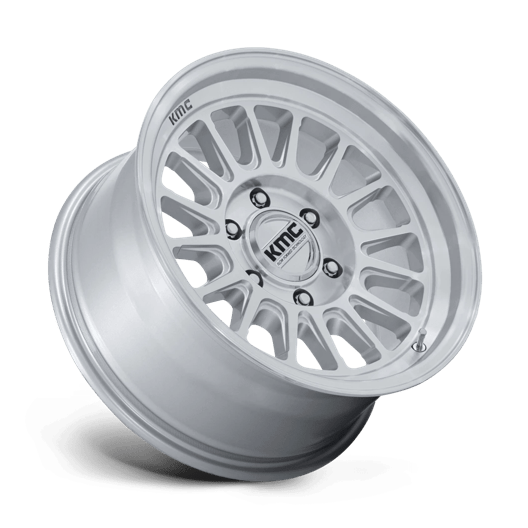 KMC KM733 IMPACT FFT 18x9 Gloss Silver W/ Machined Face 6x135 0mm