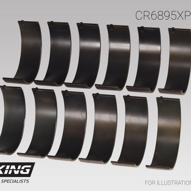 King Ford Ecoboost 3.5L V6 pMaxBlack Coated Connecting Rod Bearing Set - Size +0.25mm