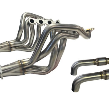 Kooks 15-24 Ford Mustang GT/Dark Horse V8 5.0L 1-7/8in SS Headers w/ GREEN Catted Connection Pipe
