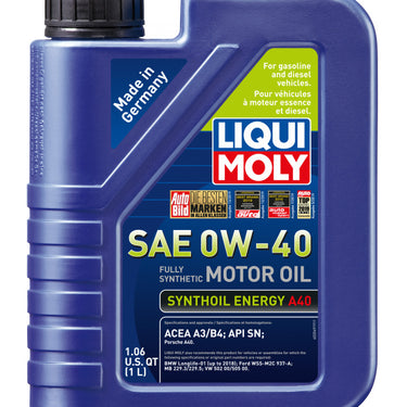 LIQUI MOLY 1L Synthoil Energy A40 Motor Oil SAE 0W40