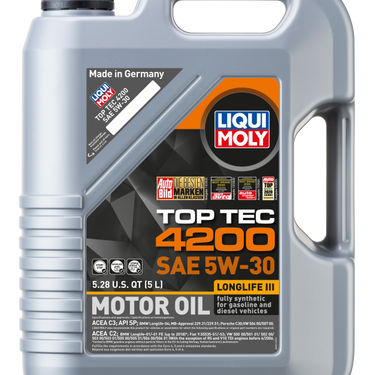 LIQUI MOLY 5L Top Tec 4200 New Generation Motor Oil SAE 5W30