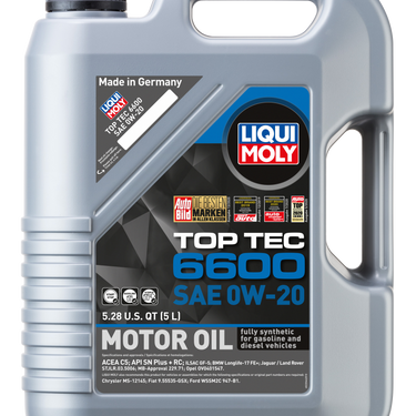 LIQUI MOLY 5L Top Tec 6600 Motor Oil SAE 0W20