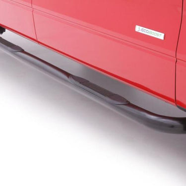 Lund 15-18 Ford F-150 SuperCrew 3in. Round Bent Steel Nerf Bars - Black