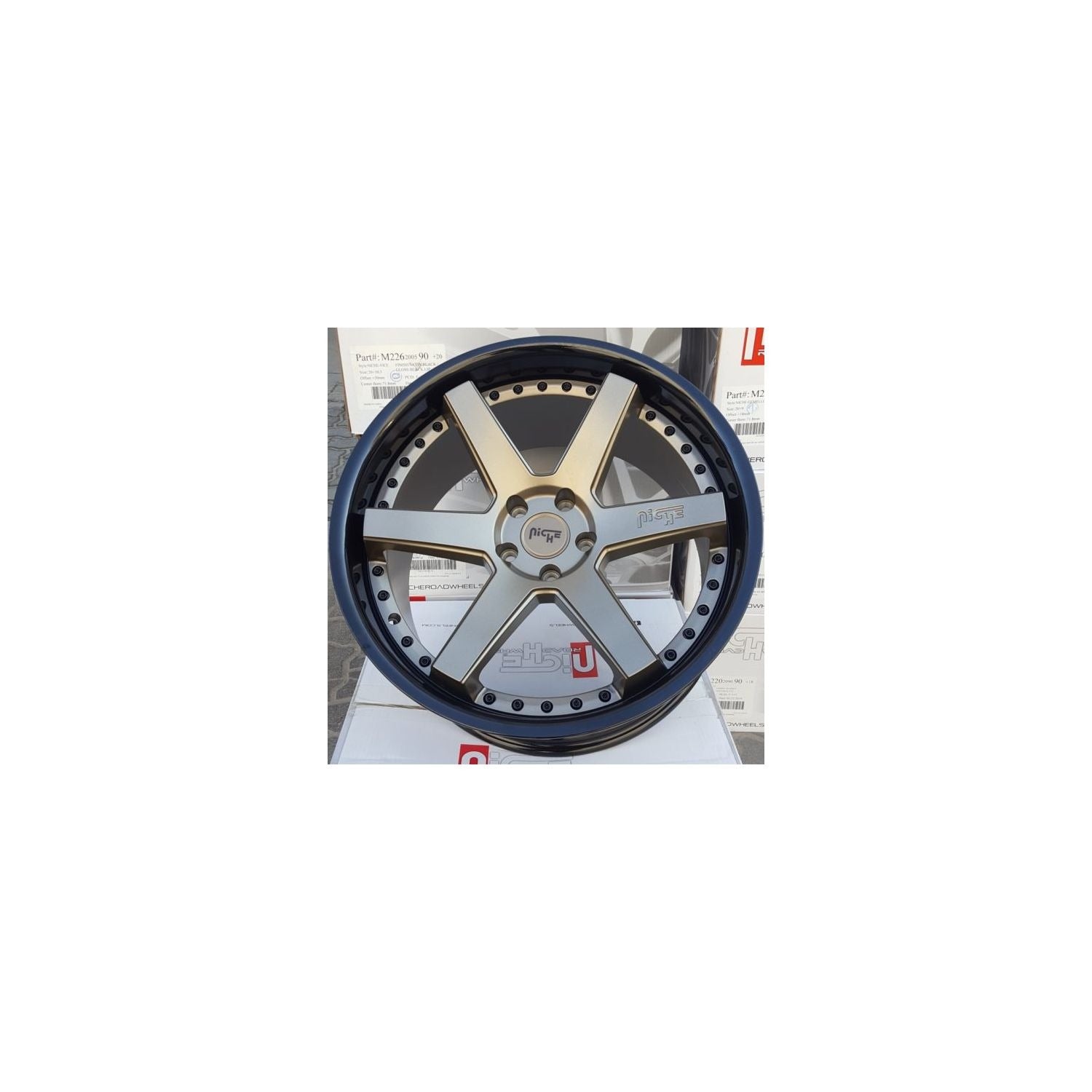 Niche M113 Altair matte bronze with gloss black bead ring wheel