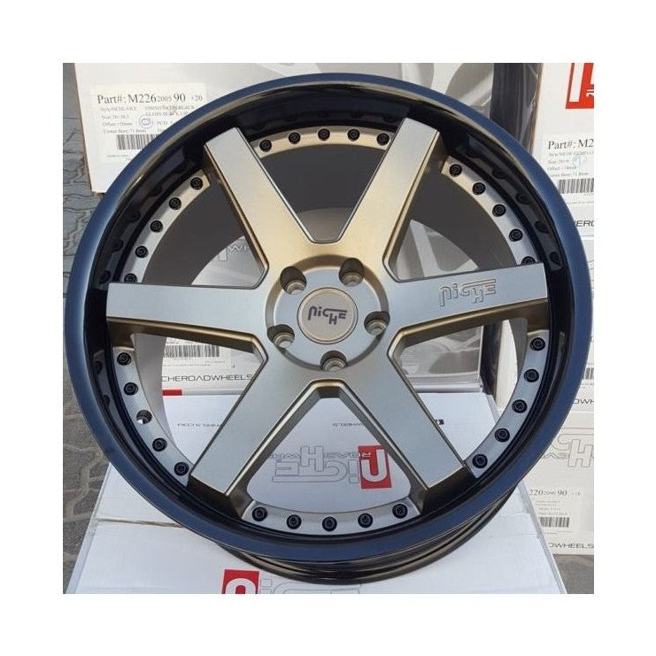 Niche M113 Altair matte bronze with gloss black bead ring wheel
