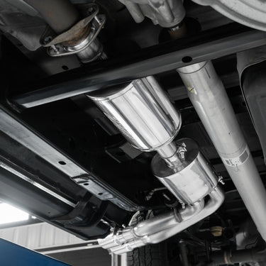 MBRP 15-20 Ford F150 T304 Pre-Axle 4in OD Tips Dual Outlet 3in Cat Back Exhaust