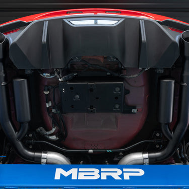 MBRP 18-19 Ford Mustang GT 5.0 3in Cat Back Quad Tip Race Version - Black