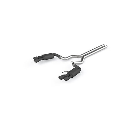 MBRP 18-19 Ford Mustang GT 5.0 3in Dual Split Rear Cat Back w/ Quad 4in Dual Wall Tips- Black Coated