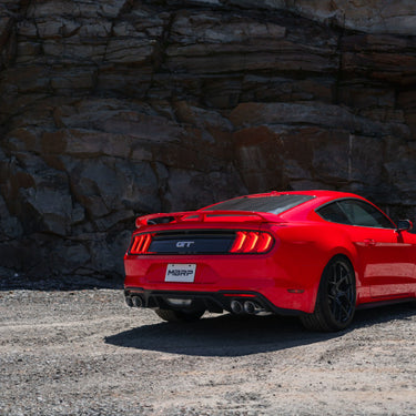 MBRP 18-22 Ford Mustang GT 5L T304 SS 3in Cat-Back Dual Rear w/4in Quad Carbon Fiber Tips (Street)