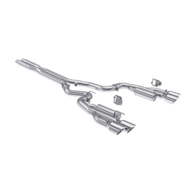MBRP 2024+ Ford Mustang 5.0L Alum. SS 3in Cat-Back Dual Split Exhaust w/ Quad Tips (Valve Delete)