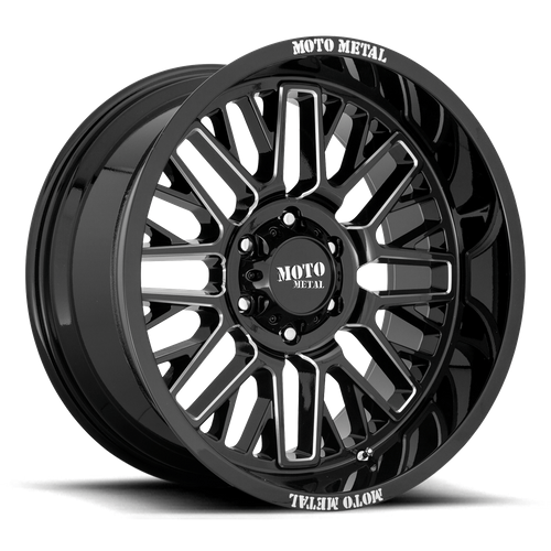 Moto Metal MO802 WARLOCK 20x9 Gloss Black Milled 6x135 18mm