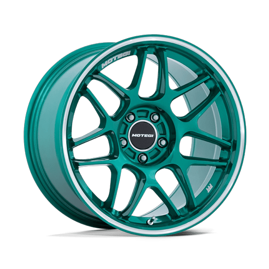 Motegi MR158 TSUBAKI 19x8.5 Hokkaido Green W/ Machined Lip 5x114.3 35mm