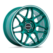 Motegi MR158 TSUBAKI 18x8.5 Hokkaido Green W/ Machined Lip 5x114.3 35mm
