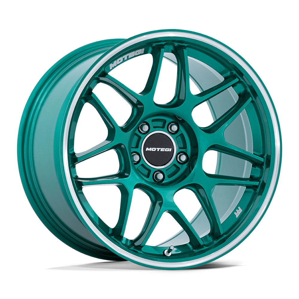 Motegi MR158 TSUBAKI 18x9.5 Hokkaido Green W/ Machined Lip 5x114.3 40mm