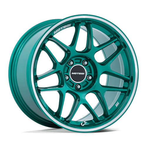 Motegi MR158 TSUBAKI 18x9.5 Hokkaido Green W/ Machined Lip 5x114.3 40mm