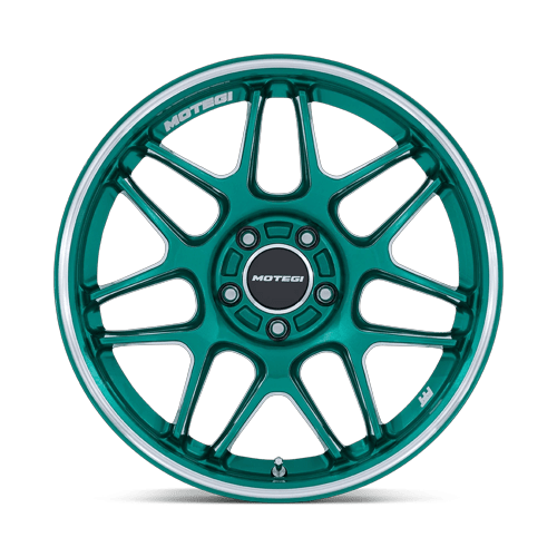 Motegi MR158 TSUBAKI 18x10.5 Hokkaido Green W/ Machined Lip 5x114.3 25mm