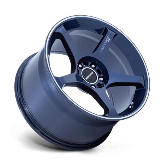 Motegi MR159 BATTLE V 18x9.5 Obsidian Blue Mach Lip Stripe 5x114.3 25mm