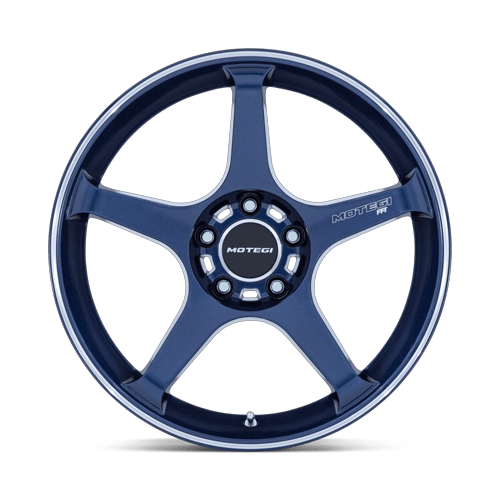 Motegi MR159 BATTLE V 18x10.5 Obsidian Blue Mach Lip Stripe 5x114.3 25mm