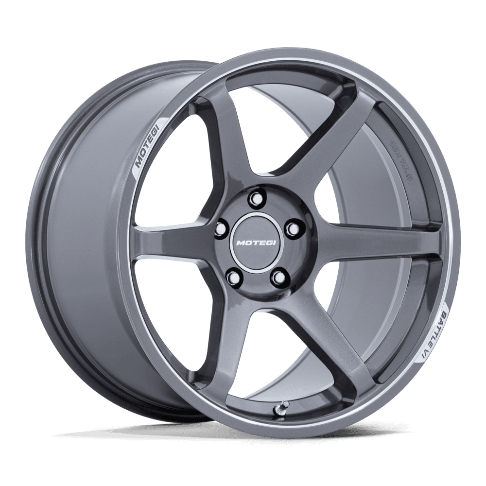 Motegi MR160 BATTLE VI 19x9.5 Gloss Gunzilla W/ Machined Lip 5x114.3 40mm