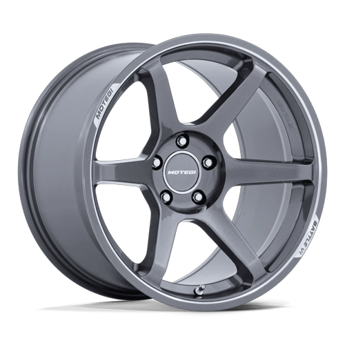 Motegi MR160 BATTLE VI 18x8.5 Gloss Gunzilla W/ Machined Lip 5x114.3 35mm
