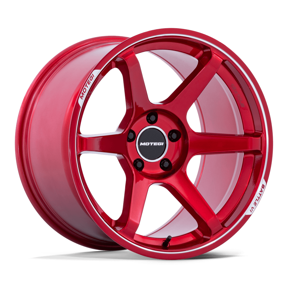 Motegi MR160 BATTLE VI 18x10.5 Cherry Red Metallic W/ Mch Lip 5x114.3 25mm
