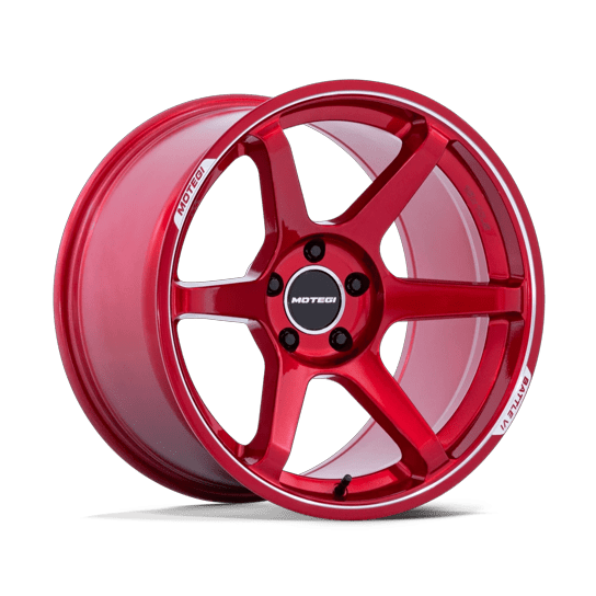 Motegi MR160 BATTLE VI 18x9.5 Cherry Red Metallic W/ Mch Lip 5x114.3 35mm