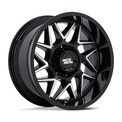 Moto Metal MO812 TURBINE 20x9 Gloss Black W/ Machined Face 6x135 20mm