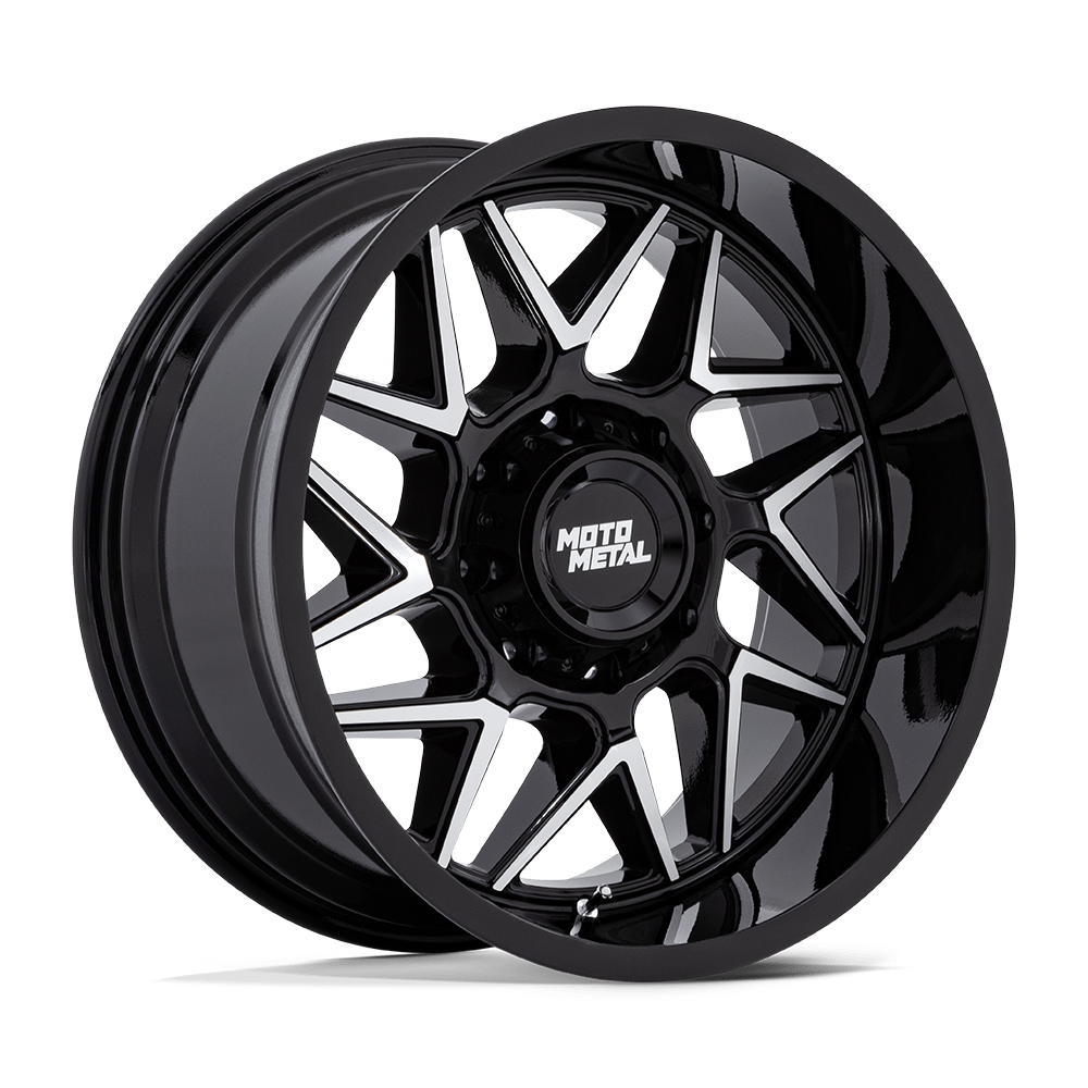 Moto Metal MO812 TURBINE 20x9 Gloss Black W/ Machined Face 6x135 20mm