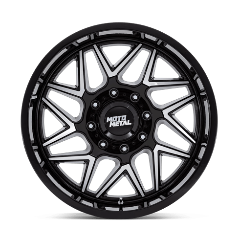 Moto Metal MO812 TURBINE 20x9 Gloss Black W/ Machined Face 6x135 20mm