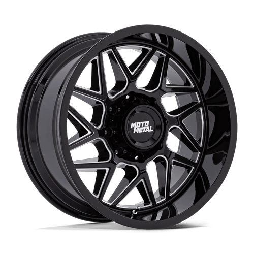 Moto Metal MO812 TURBINE 20x9 Gloss Black Milled 6x135 20mm