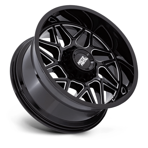 Moto Metal MO812 TURBINE 20x9 Gloss Black Milled 6x135 20mm