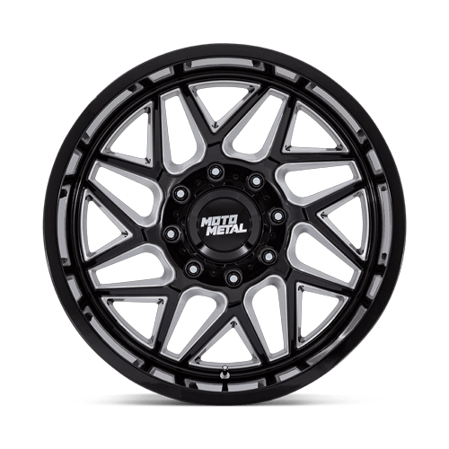 Moto Metal MO812 TURBINE 20x9 Gloss Black Milled 6x135 20mm