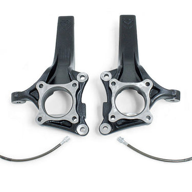 MaxTrac 09-18 Ford F-150 2WD 4-4.5in Front Lift Spindles w/Extended DOT Compliant Brake Lines