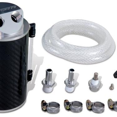 Mishimoto 2015+ Ford Mustang EcoBoost Baffled Oil Catch Can Kit - Black